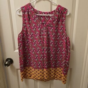 Violet & Claire Pink and Yellow Floral Blouse